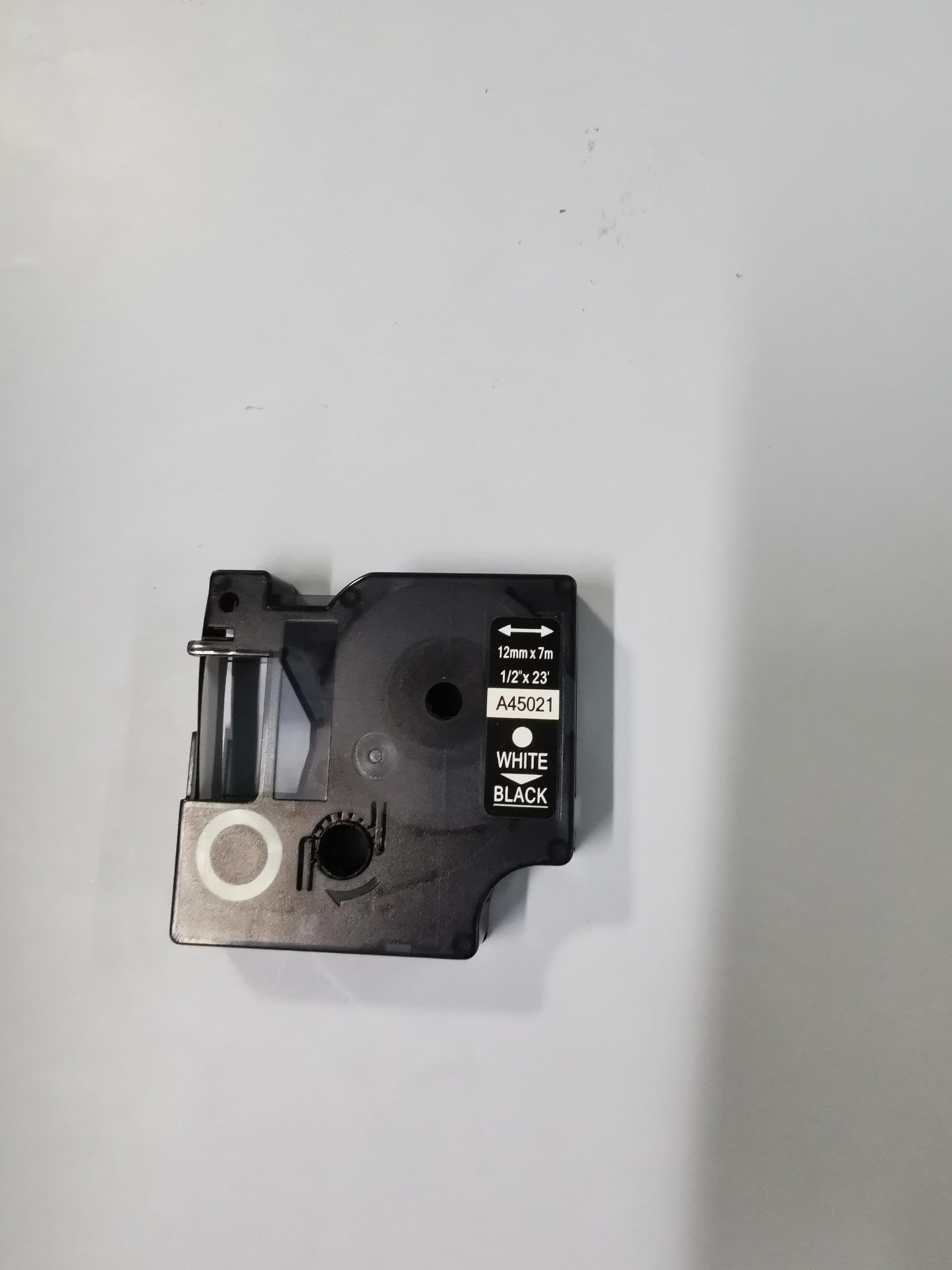 Oozmas Schriftband kompatible mit Dymo D1 Weiß auf Schwarz 45021 12mm x 7m, Etikettenband kompatible für Dymo LabelManager LM160 LM210D LM260P LM280 LM360D LM420P, 3er-Pack