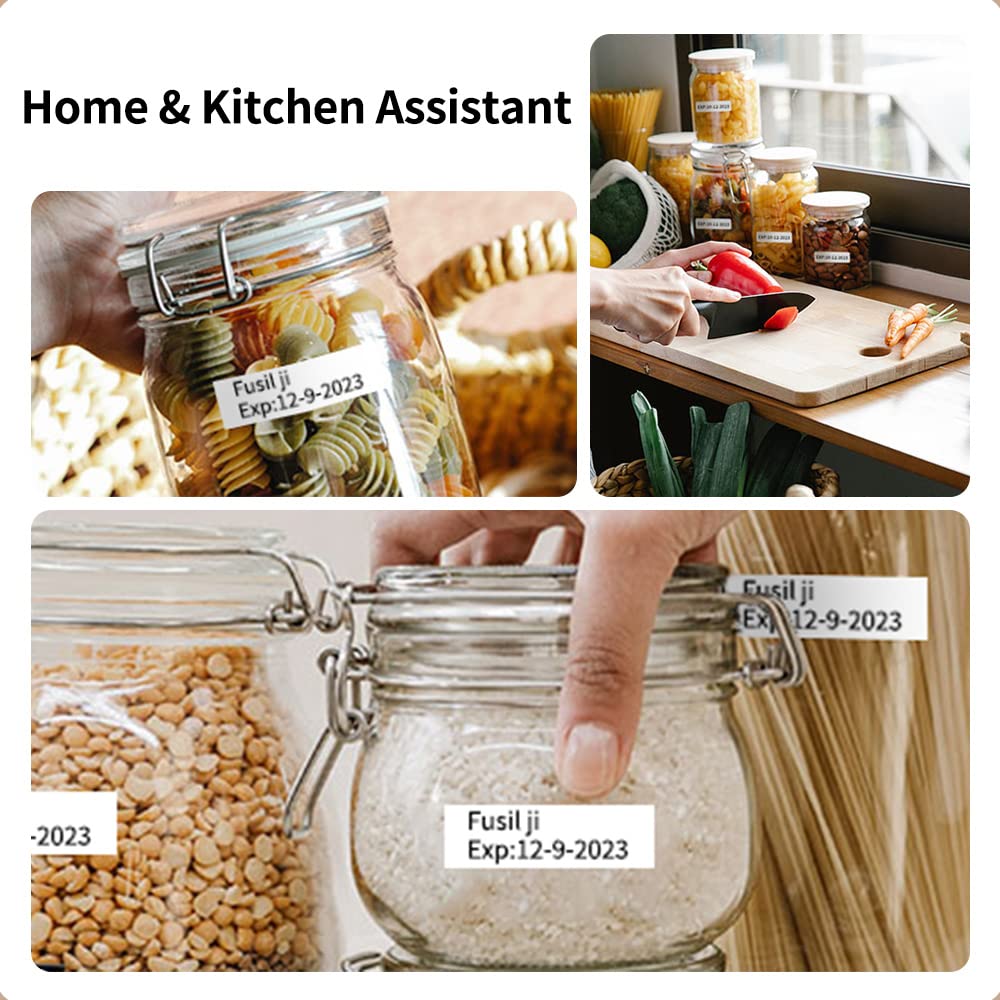 Oozmas AZe-231 Ruban Cassette Compatible avec Brother P-touch 1000 TZe-231 TZ Tape 12mm, Compatible avec Brother P-touch PT-H110 PT-H100LB PT-E100 PT-D400 PT-1250, Noir sur Blanc