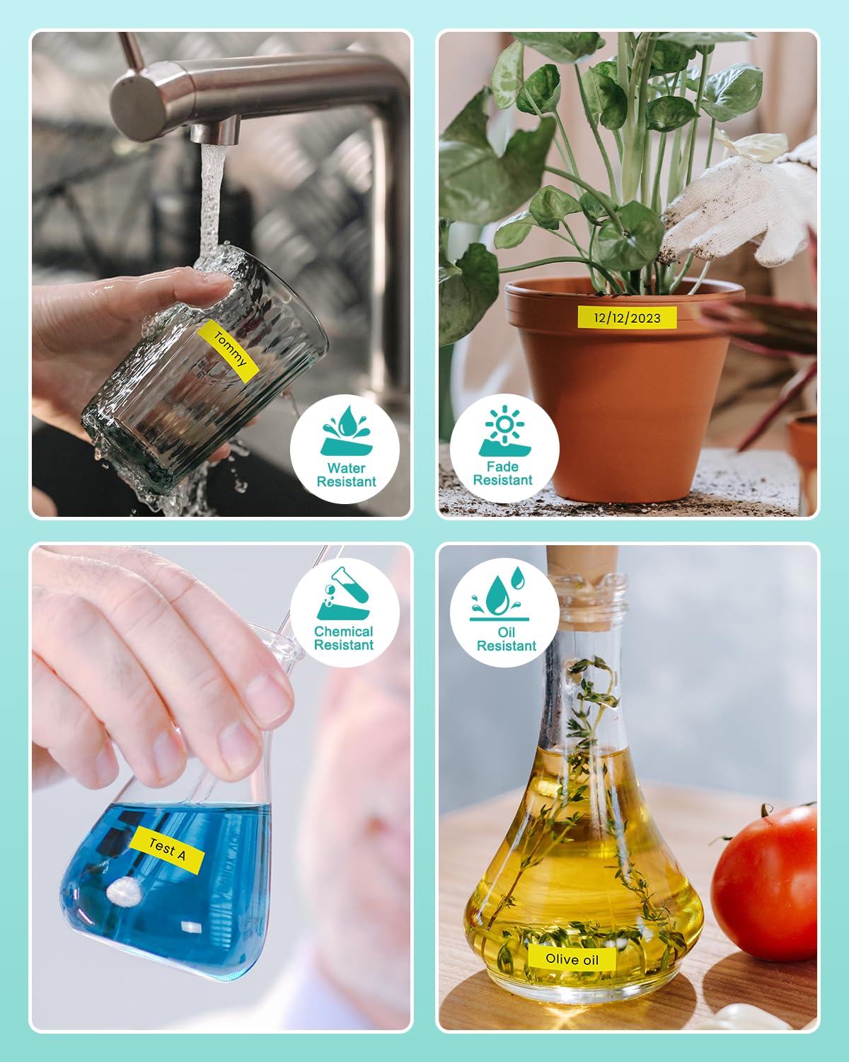 Nastri Oozmas Compatibile con Dymo D1 45018 12mm x 7m Nero su Giallo, Compatibile con Dymo LabelManager LM160 LM210d LM260p LM280 LM360d LM420p, (confezione da 3)