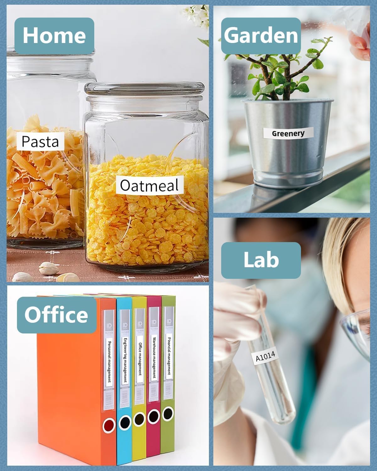 A45013 Nastro Oozmas Compatibile con Dymo D1 45013 12mm x 7m Nero su Bianco, Cartucce Label Cassette Compatibile con Dymo Label Manager LM160 LM210d LM260p LM280 LM360d, confezione da 5